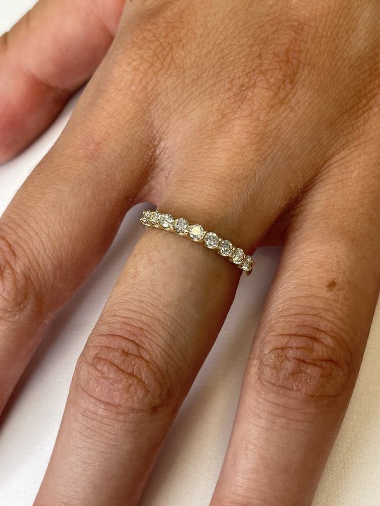 9 round diamond ring 0.45 carat
