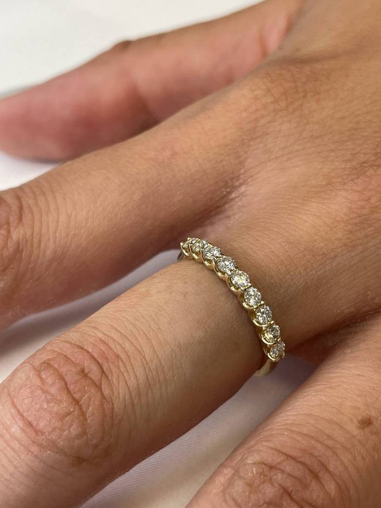 9 round diamond ring 0.45 carat