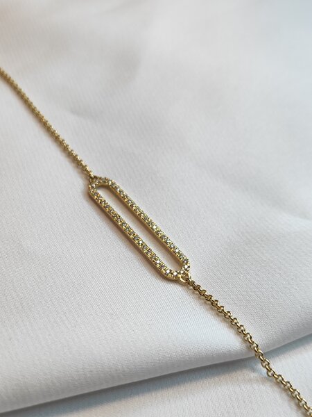 Oval ShapeDiamonds Line Bracelet